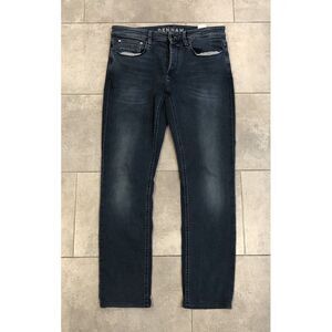 DENHAM JAPAN RAZOR‎ Jeans 36x31 Slim Fit Dark Wash Denim Button Fly Pants *READ